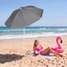 Parasol plażowy łamany Ombra 160cm Luverno - szary
