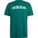 Koszulka męska Essentials Single Jersey Linear Embroidered Logo Tee Adidas - zielona