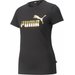 Koszulka damska ESS+ Metallic Logo Tee Puma - czarna/złota