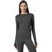 Longsleeve damski 4FSS23TFLOF074 4F - antracytowa