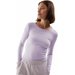 Longsleeve damski 4FAW23TLONF166 4F - jasny fiolet