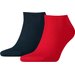 Skarpety stopki Sneaker 2 pary Tommy Hilfiger - granatowy, czerwony