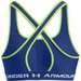 Biustonosz sportowy damski Crossback Mid Bra Under Armour - Tech Blue/Retro Green