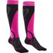 Skarpety narciarskie Midweight Merino Endurance Over Calf Bridgedale - black/fluo pink