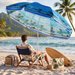 Parasol ogrodowy, plażowy, łamany Outtec - niebieski