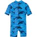Kombinezon kąpielowy juniorski Baby Suit S/S AOP Color Kids - niebieski