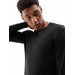 Longsleeve męski 4FAW23TFLOM155 4F - głęboka czerń