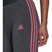 Legginsy damskie Loungewear Essentials 3-Stripes Adidas - szare