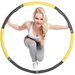 Hula Hop z masażerem Springos - żółty/fioletowy