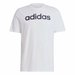 Koszulka męska Essentials Single Jersey Linear Embroidered Logo Adidas - biała