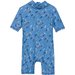 Kombinezon kąpielowy juniorski Baby Suit S/S AOP Color Kids - błękitny