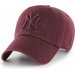 Czapka z daszkiem New York Yankees Clean Up 47 Brand - dark maroon