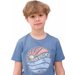 Koszulka chłopięca 4FJWSS24TTSHM1135 4F - denim