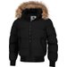 Kurtka męska Burnt Quilted Hooded Jacket Pitbull West Coast - Black