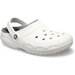Chodaki Classic Fuzz-Lined Clog Crocs - white grey