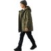 Płaszcz puchowy chłopięcy TDJAM464 4F - khaki