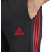 Spodnie dresowe męskie Essentials Fleece 3-Stripes Tapered Cuff Adidas - czarne/czerwony