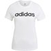 Koszulka damska Loungewear Essentials Slim Logo Tee Adidas - white/black