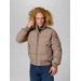 Kurtka męska Burnt Quilted Hooded Jacket Pitbull West Coast - Dark Sand