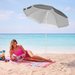 Parasol plażowy łamany Ombra 160cm Luverno - szary
