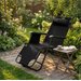 Leżak ogrodowy/plażowy składany Sun Comfort 2w1 Luverno - czarny