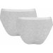 Majtki damskie 4FWSS24UPTSF017 2 pary 4F - chłodny jasny szary melanż