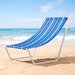 Leżak plażowy, ogrodowy Relaxo Outtec - niebieski/paski