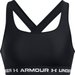 Biustonosz sportowy damski Crossback Mid Bra Under Armour - Black/White