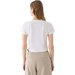 Koszulka, crop top damski OTHWAW24TTSHF2139 Outhorn - biały