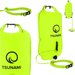 Bojka asekuracyjna dmuchana+ sucha kieszeń 2w1 Tsunami - zielona
