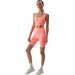 Bezrękawnik, crop top damski 4FWSS24TSLEF072 4F - koral neon