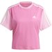 Koszulka damska Essentials 3-Stripes Single Jersey Crop Top Adidas - różowa