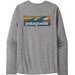 Longsleeve męski Capilene Cool Daily Graphic Patagonia - Boardshort Logo Abalone Blue: Feather Grey