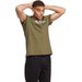 Koszulka męska Essentials Single Jersey Linear Embroidered Logo Adidas - khaki
