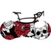 Pokrowiec na rower Flexyjoy - czaszka/róża