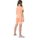Legginsy kolarki dziewczęce 4FJSS23TTIGF051 4F - łososiowy neon