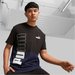 Koszulka męska Power Colorblock Tee Logo Puma - czarna/niebieska