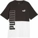 Koszulka męska Power Colorblock Tee Logo Puma - czarny/biały