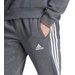 Spodnie dresowe męskie Essentials Fleece 3-Stripes Tapered Cuff Adidas - ciemny szary