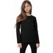 Longsleeve dziewczęcy 4FJSS23TLONF056 4F - czarna