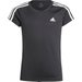 Koszulka dziewczęca Designed 2 Move 3-Stripes Aeroready Adidas - czarna
