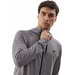 Bluza męska 4FAW23TFSWM209 4F - chłodny jasny szary melanż