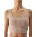 Bezrękawnik, crop top damski 4FWSS24TSLEF072 4F - beż