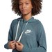 Bluza damska Sportswear NSW Gym Vintage FZ Nike - niebieski melanż