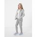 Spodnie dresowe dziewczęce HJZ22 JSPDD001 4F - szare