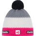 Czapka Star Pompon MU SA Eisbar - pink meliert/white/grey
