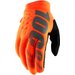 Rękawiczki rowerowe męskie Brisker 100% - fluo orange black