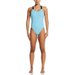 Strój kąpielowy damski Racerback One Piece Nike Swim - niebieski