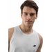 Bezrękawnik, tank top męski 4FWSS24TSLEM076 4F - biały