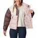 Kurtka puchowa damska Pike Lake II Cropped Columbia - Dusty Pink, Chalk, Basalt